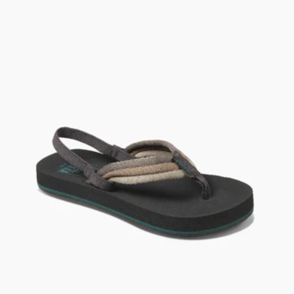 NEW Reef Kids Baby Little Ahi Beach Flip Flop Multi Brown Recycled Strap Sandal